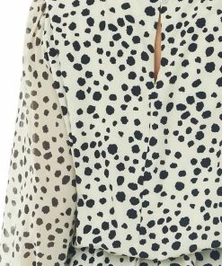 Umgee Dresses Cream Cheetah Print Drop Waist Blouson Dress