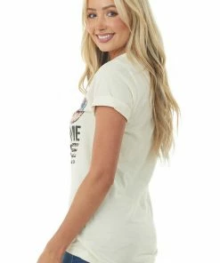 Blume+Co Cream 'Talk To Me Goose' Sunglasses Graphic Tee