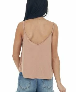 Lush Clothing Dark Apricot Adjustable Strap Cropped Camisole 12 Lush Clothing Dark Apricot Adjustable Strap Cropped Camisole