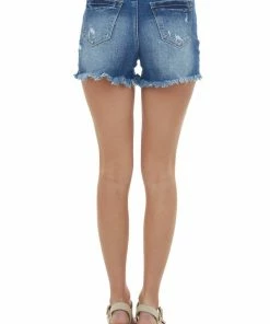 Special A Bottoms Dark Double Button Distressed High Rise Shorts 12 Special A Bottoms Dark Double Button Distressed High Rise Shorts