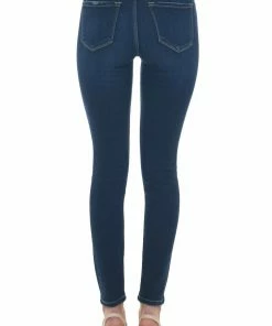 KanCan Bottoms Dark Wash High Rise Skinny Fit Button Up Jeans