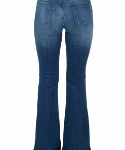 Special A Dark Wash High Rise Tiered Hem Bootcut Jeans Bottoms