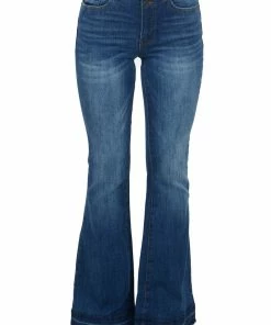 Special A Dark Wash High Rise Tiered Hem Bootcut Jeans Bottoms