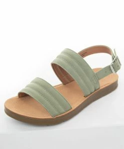 FORTUNE DYNAMIC Shoes Dark Sage Double Strap Sling Back Sandals