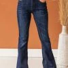 KanCan Dark Wash Mid Rise Flared Fit Denim Jeans Bottoms