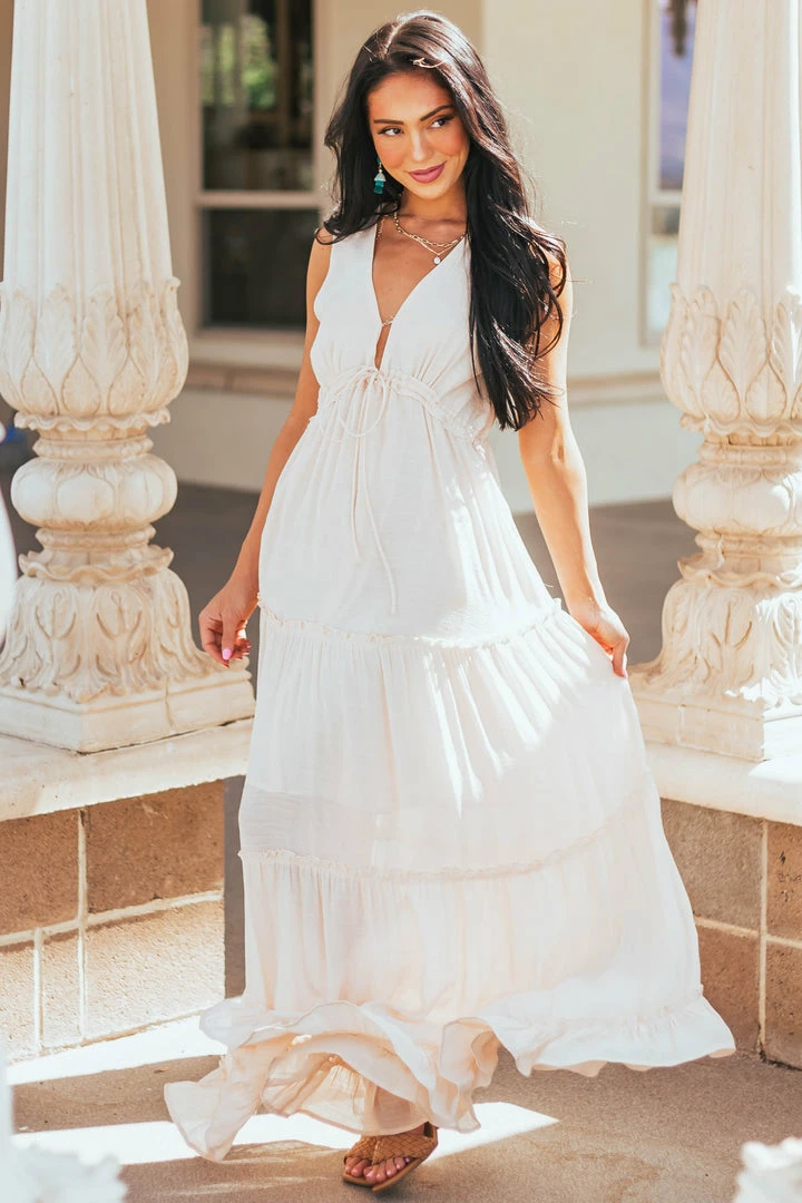 Wishlist Desert Sand Sleeveless Tiered Maxi Dress 5 Wishlist Desert Sand Sleeveless Tiered Maxi Dress