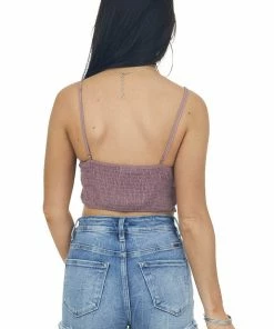 Listicle Dusty Mauve Floral Embroidered Frill Bralette Accessories 14 Listicle Dusty Mauve Floral Embroidered Frill Bralette Accessories