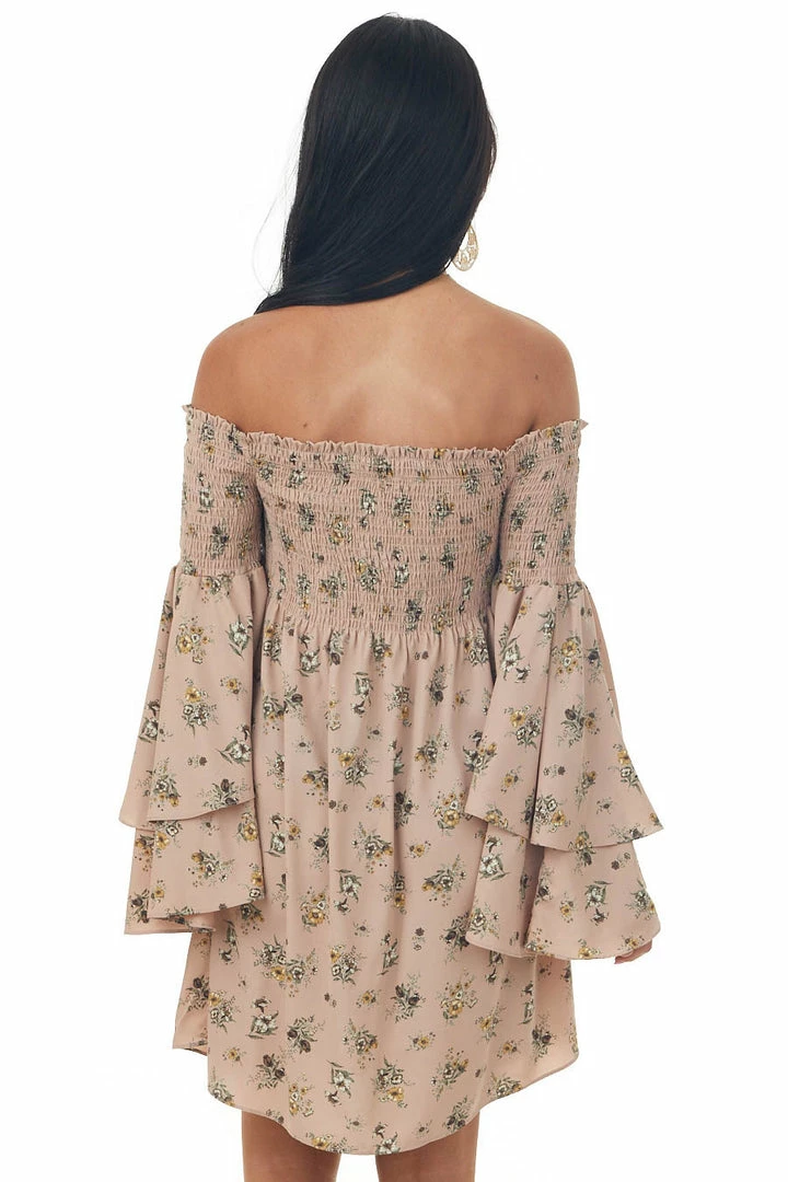 Lime Lush Dusty Rose Floral Print Off The Shoulder Mini Dress 7 Lime Lush Dusty Rose Floral Print Off The Shoulder Mini Dress