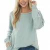 Wishlist Dusty Sage Oversized Long Sleeve Sweatshirt With Pockets