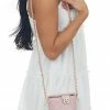Fame Accessories Dusty Blush Quilted Chain Strap Mini Bucket Bag