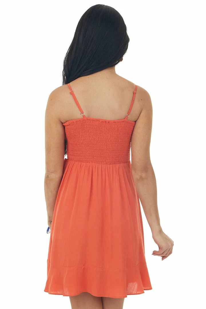 Peach Love Dresses Fire Smocked Sleeveless Mini Dress With Tulip Hem 7 Peach Love Dresses Fire Smocked Sleeveless Mini Dress With Tulip Hem