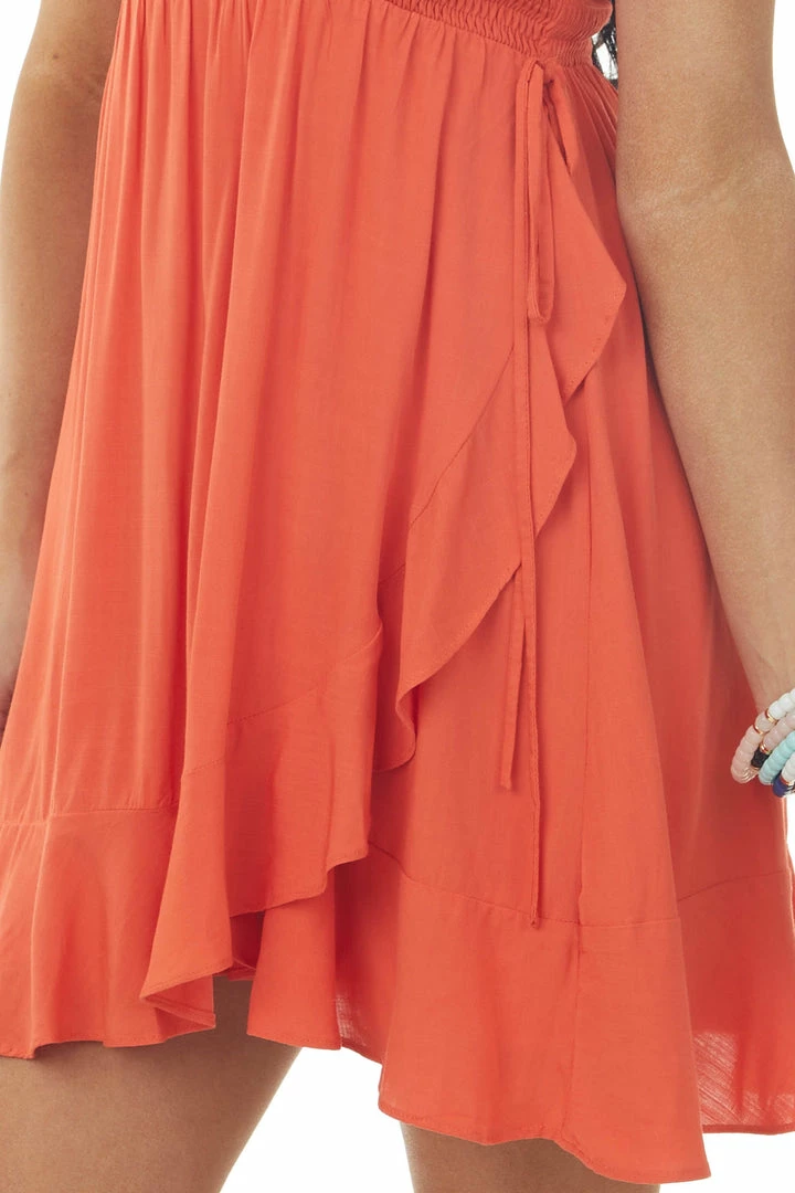 Peach Love Dresses Fire Smocked Sleeveless Mini Dress With Tulip Hem 8 Peach Love Dresses Fire Smocked Sleeveless Mini Dress With Tulip Hem