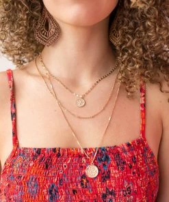 Boho Love Gold Layered Necklace With Coin Pendants 7 Boho Love Gold Layered Necklace With Coin Pendants