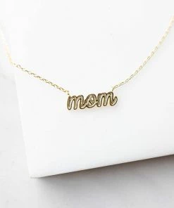 Fame Accessories Gold 'Mom' Dainty Chain Necklace