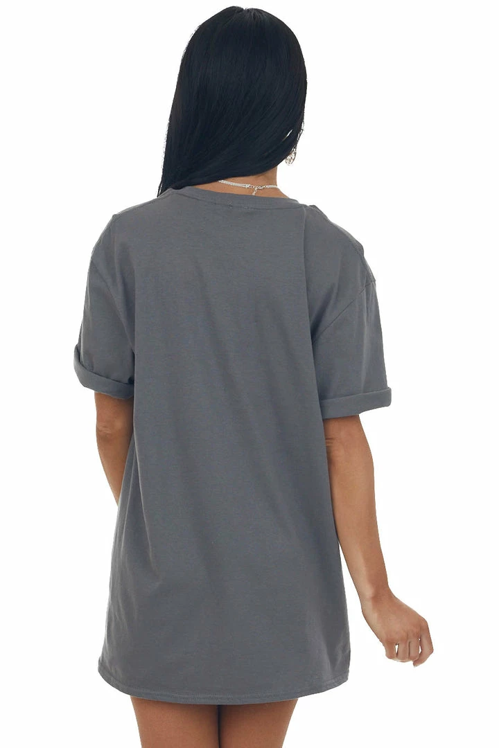 Sweet Claire Graphite 'Cowgirl' Bull And Cactus Graphic Tee Tops 7 Sweet Claire Graphite 'Cowgirl' Bull And Cactus Graphic Tee Tops