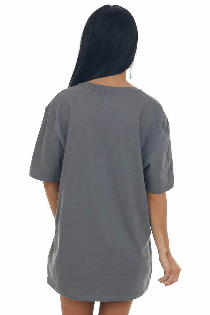 Sweet Claire Tops Graphite 'Long Live Cowboys' Graphic Tee Shirt 7 Sweet Claire Tops Graphite 'Long Live Cowboys' Graphic Tee Shirt