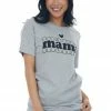 Blume+Co Heather Grey Bubble Letter 'Mama' Graphic Tee