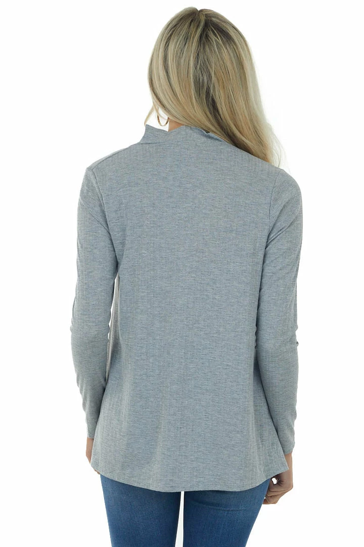 Fantastic Fawn Heather Grey Long Sleeve Knit Top With Cut Out Detail 7 Fantastic Fawn Heather Grey Long Sleeve Knit Top With Cut Out Detail