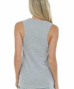 Blume+Co Heather Grey 'Just A Little Bit Salty' Tank Top Tops 12 Blume+Co Heather Grey 'Just A Little Bit Salty' Tank Top Tops
