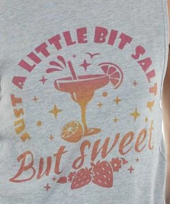 Blume+Co Heather Grey 'Just A Little Bit Salty' Tank Top Tops 13 Blume+Co Heather Grey 'Just A Little Bit Salty' Tank Top Tops