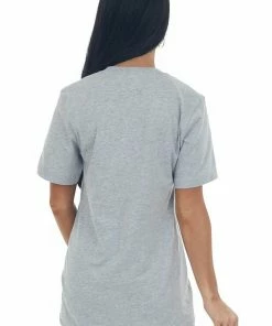 Blume+Co Heather Grey 'Mom Life' Heart Graphic Tee Tops