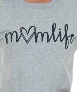 Blume+Co Heather Grey 'Mom Life' Heart Graphic Tee Tops