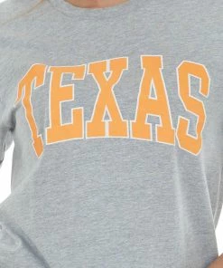 Blume+Co Heather Grey 'Texas' Graphic Tee Shirt Tops