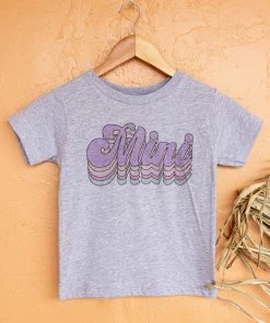Blume+Co Heather Grey Multicolor 'Mini' Kids Graphic Tee Tops