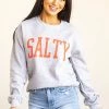 Blume+Co Heather Grey 'Salty' Graphic Sweatshirt