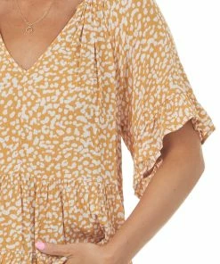 Lush Clothing Honey Spotted Ruffle Tiered Short Sleeve Top 13 Lush Clothing Honey Spotted Ruffle Tiered Short Sleeve Top
