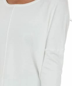 Trend Notes Tops Ivory Drop Shoulder Super Soft Knit Top