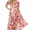 Umgee Dresses Ivory Floral Print Puff Sleeve Wrap Maxi Dress 2 Umgee Dresses Ivory Floral Print Puff Sleeve Wrap Maxi Dress