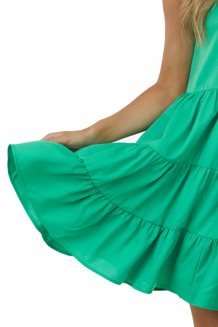 Glam Jade Tiered Halter Neck Dress With Pockets Dresses 8 Glam Jade Tiered Halter Neck Dress With Pockets Dresses