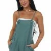 Kori America Juniper Shoulder Tie Romper With Side Pockets