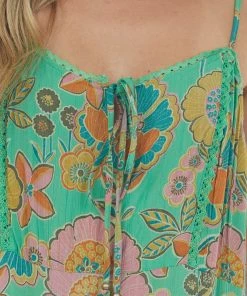 Nostalgia Kelly Green Floral Sleeveless Tiered Maxi Dress 17 Nostalgia Kelly Green Floral Sleeveless Tiered Maxi Dress