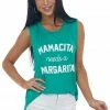 Rock Rose Kelly Green 'Mamacita Needs A Margarita' Tank Top Tops