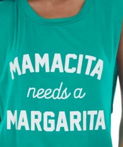 Rock Rose Kelly Green 'Mamacita Needs A Margarita' Tank Top Tops