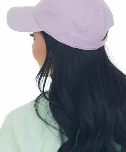 Stitch Lane Lavender Smiley Face Embroidered Baseball Cap Accessories