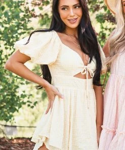 Sweet Lemon Lemon Gingham Print Layered Puff Sleeve Romper 15 Sweet Lemon Lemon Gingham Print Layered Puff Sleeve Romper