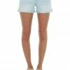 Judy Blue Light High Rise Rainbow Stitching Jean Shorts Bottoms