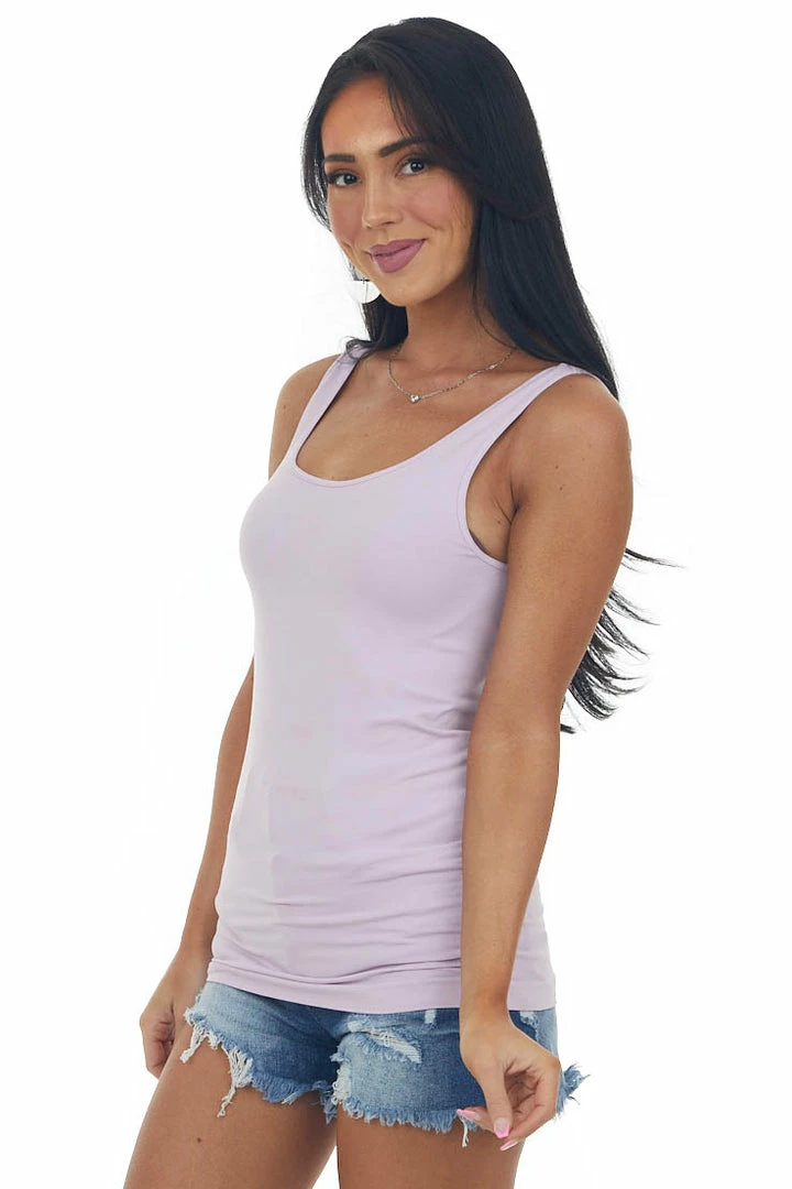 Nikibiki Light Lilac Seamless Long Tank Top 6 Nikibiki Light Lilac Seamless Long Tank Top