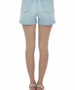 Judy Blue Light Wash High Rise Jean Shorts With Side Slits 8 Judy Blue Light Wash High Rise Jean Shorts With Side Slits