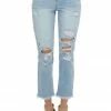 Cello Jeans Light Wash High Rise Raw Hem Distressed Jeans Bottoms 1 Cello Jeans Light Wash High Rise Raw Hem Distressed Jeans Bottoms