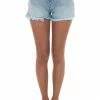 KanCan Light Wash High Rise Shorts With Paint Splatters Bottoms