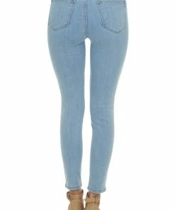Judy Blue Light Wash Mid Rise Skinny Denim Jeggings 8 Judy Blue Light Wash Mid Rise Skinny Denim Jeggings