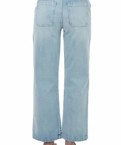 KanCan Bottoms Light Wash Wide Leg Jeans With Side Pockets