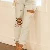 I&M Light Wash High Rise Distressed Boyfriend Jeans