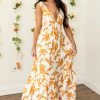 Lush Clothing Dresses Mango Leaf Print Plunging V Maxi Dress 2 Lush Clothing Dresses Mango Leaf Print Plunging V Maxi Dress