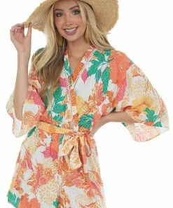 Flying Tomato Marmalade Floral Print Surplice Woven Romper 12 Flying Tomato Marmalade Floral Print Surplice Woven Romper
