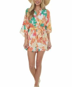 Flying Tomato Marmalade Floral Print Surplice Woven Romper 13 Flying Tomato Marmalade Floral Print Surplice Woven Romper
